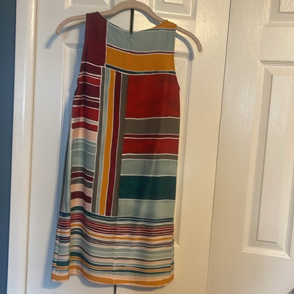 LOFT sleeveless abstract color block dress size XXSP NWOT - Picture 6 of 6